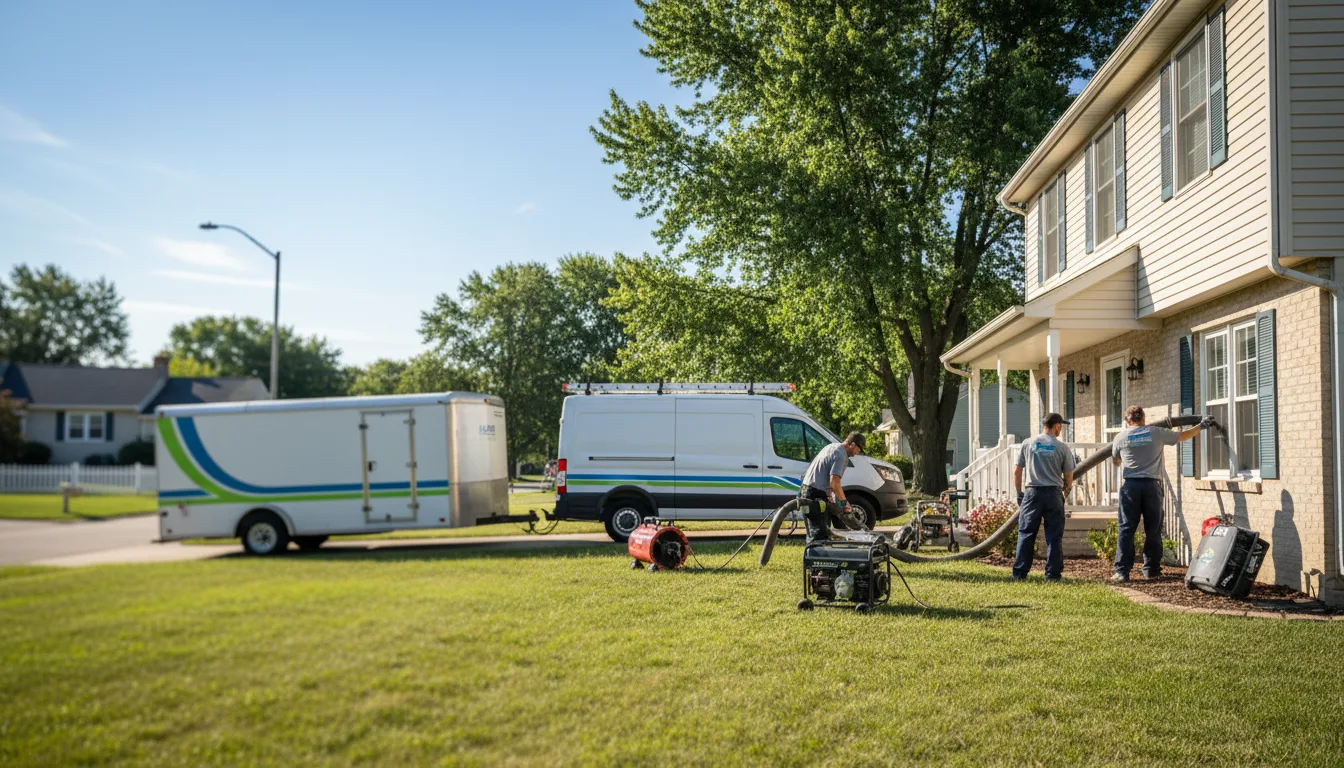 Flooded Basement Restoration And Cleanup With Repair in Keyesport, IL near me